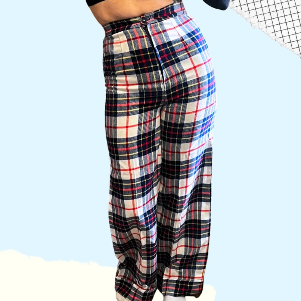 Vintage Tartan Plaid Bellbottoms